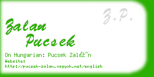 zalan pucsek business card